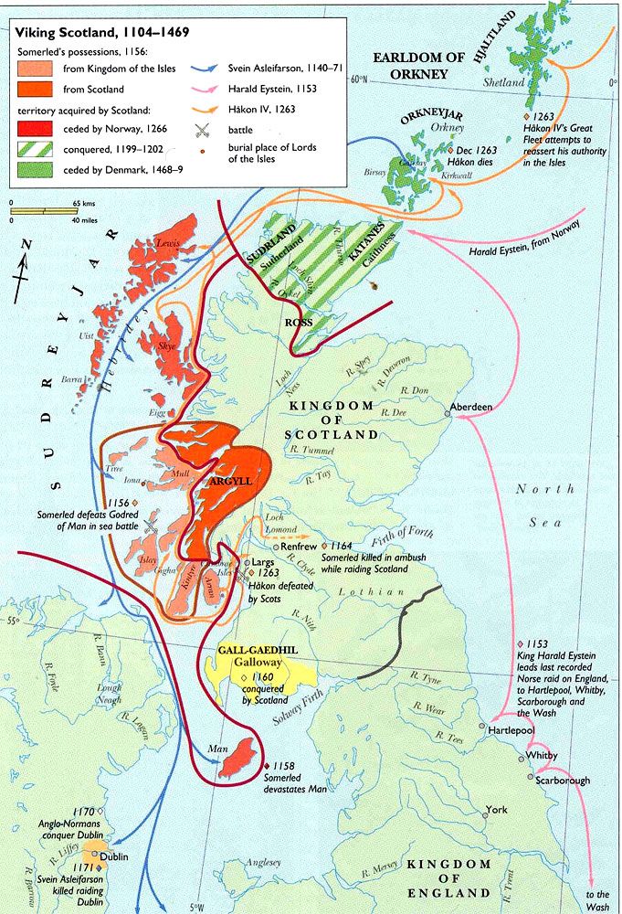 Panowanie wikingów w Szkocji, 1104-1469