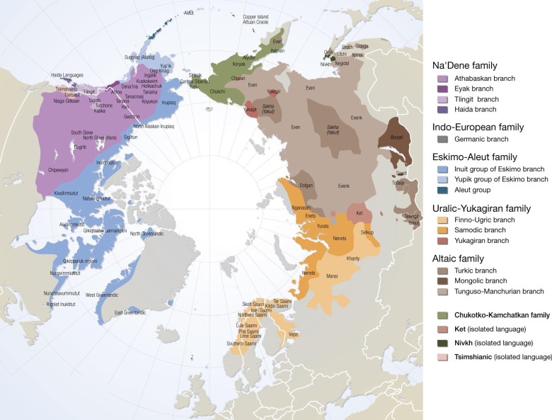 Natywna mapa języków arktycznych