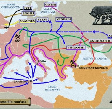 Proces dezintegracji Rzymu (Cesarstwa Zachodniorzymskiego) w latach 365-476 n.e., Wizygoci, Wandalowie, Alanowie