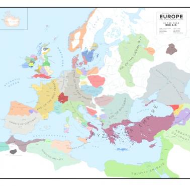 Mapa Europy z 900 roku