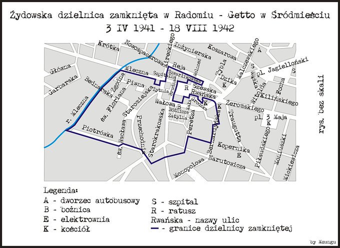 Utworzone przez Niemców getto w Radomiu. 18.08.1942 Niemcy rozpoczęli drugą fazę jego likwidacji