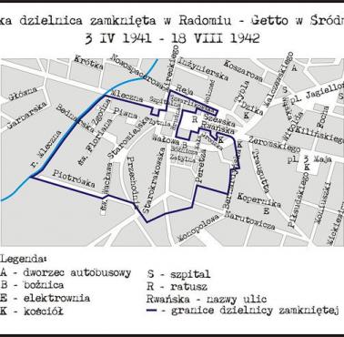 Utworzone przez Niemców getto w Radomiu. 18.08.1942 Niemcy rozpoczęli drugą fazę jego likwidacji