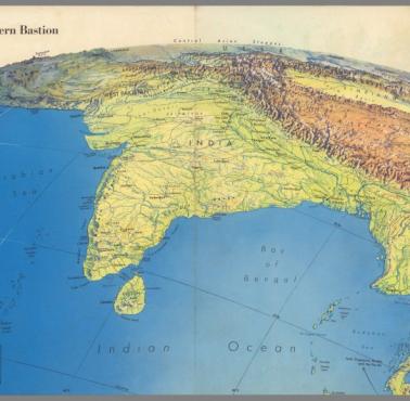 Południowa Azja autorstwa Richarda Edesa Harrisona, 1950