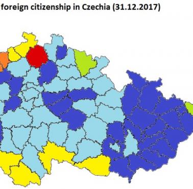 Obcokrajowcy w Czechach, 2017