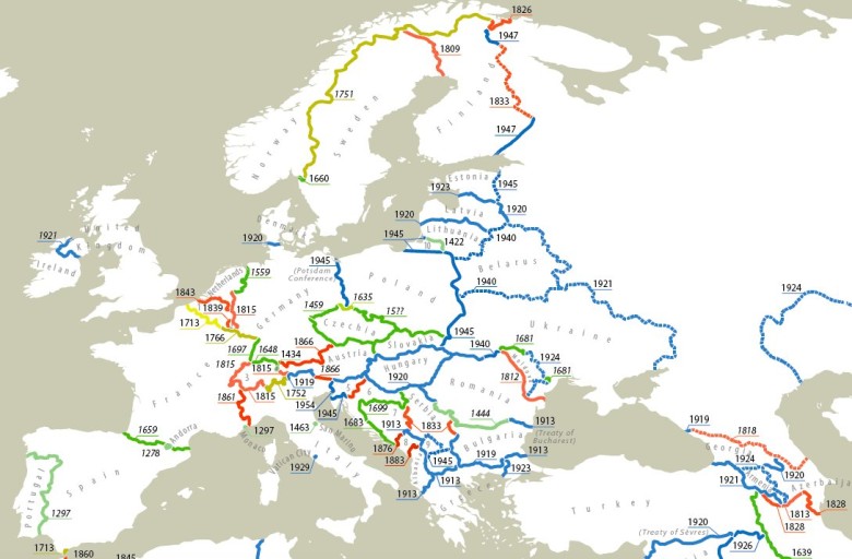 Najstarsze i najnowsze granice świata - Europa