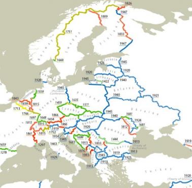 Najstarsze i najnowsze granice świata - Europa