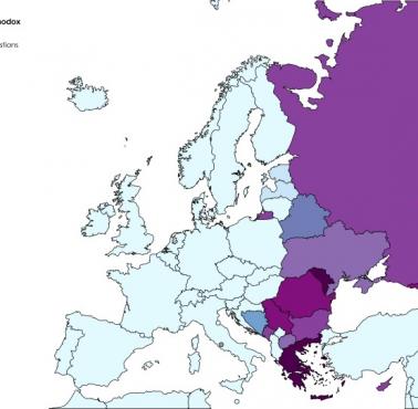 Mapa Kościoła prawosławnego w Europie