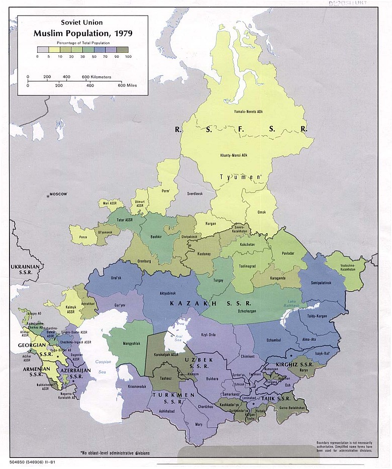 Muzułmańska ludność w Związku Radzieckim w 1979 roku