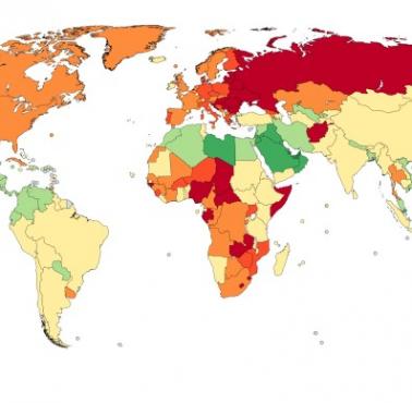 Kraje według wskaźnika zgonów na 1000 osób