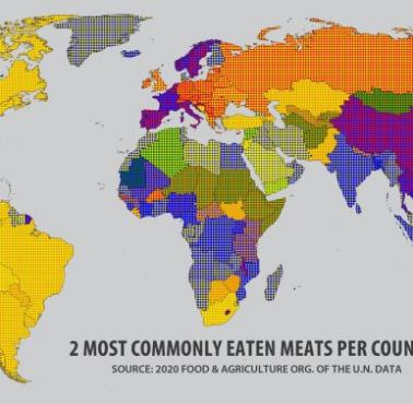 Najpopularniejsze mięso w danym kraju