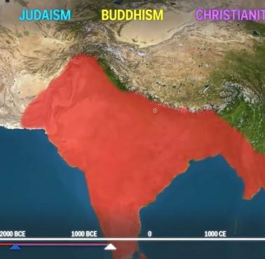 Jak rozprzestrzeniały się największe religie świata (animacja HD)