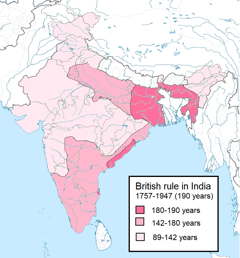 Czas trwania rządów brytyjskich w Indiach (1757-1947)