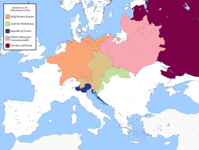 Mapa Świętej Ligi z 1684 r.