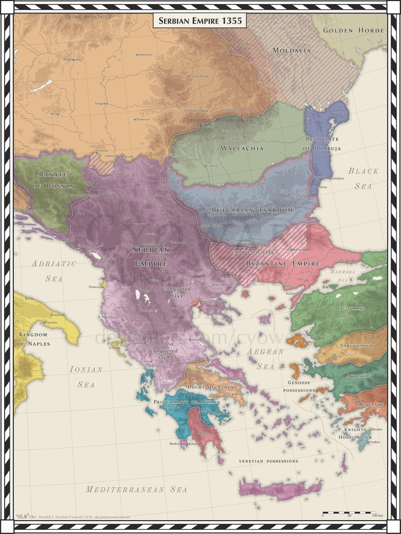 Serbia w 1355 roku