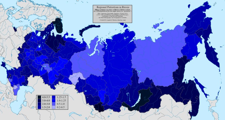 Mapa rosyjskiego patriotyzmu