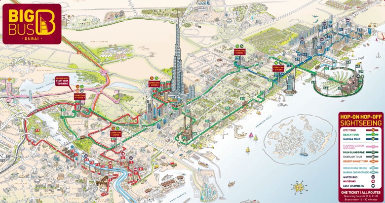 Turystyczna mapa Dubaju