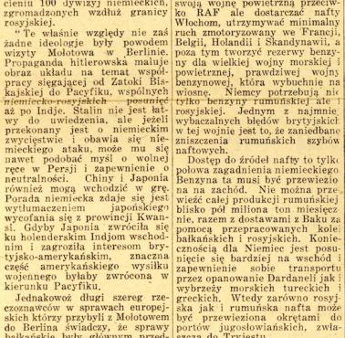 Artykuł z wydawanego w Wielkiej Brytanii Dziennika Polskiego, 16.11.1940