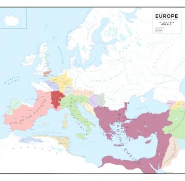 Państwa, które powstały po upadku Rzymu, 476 r n.e.