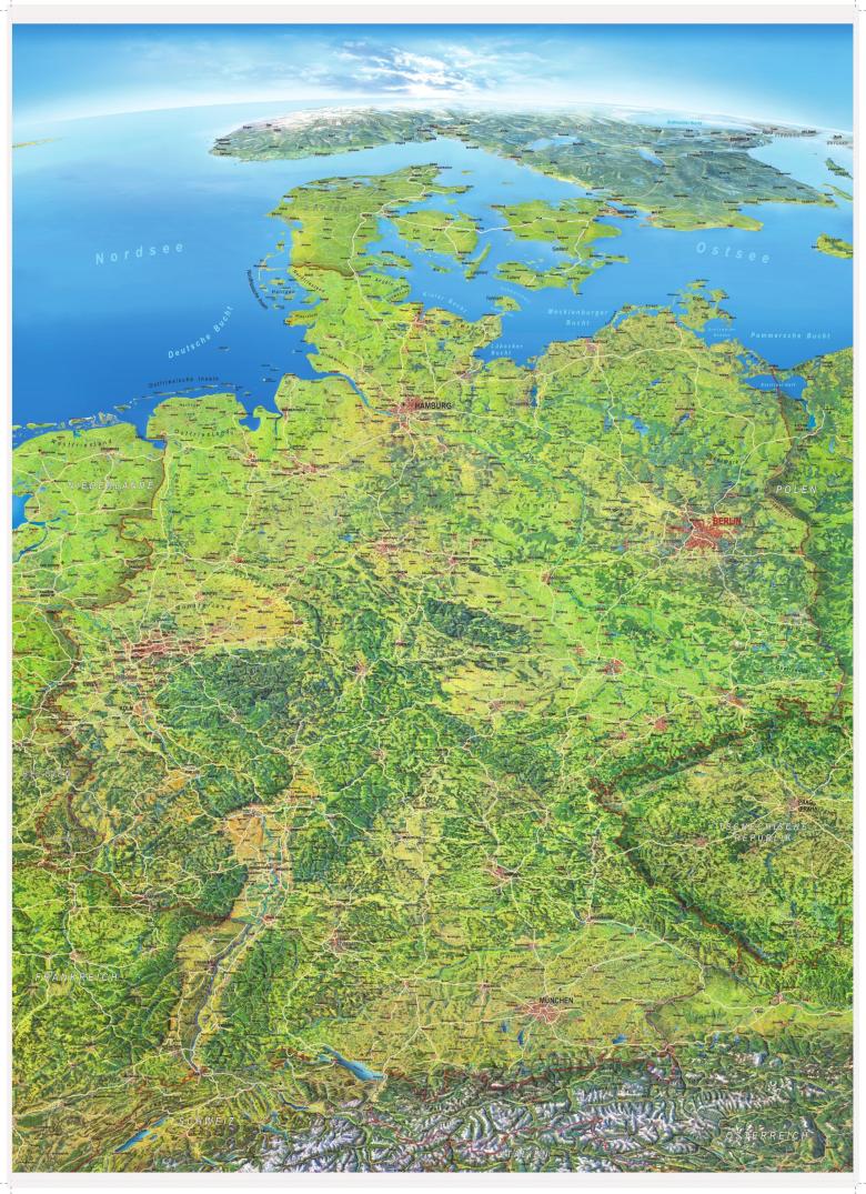Panoramiczna mapa Niemiec