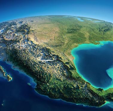 Reliefowa mapa Meksyku