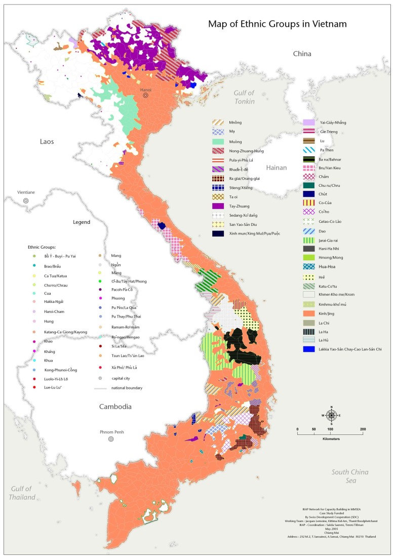 Mapa etniczna Wietnamu