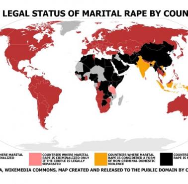 Status prawny gwałtu małżeńskiego według kraju, 2010