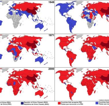 Uznanie Chin i Tajwanu na przestrzeni lat, 1949-2018