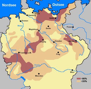 Zmniejszenie się liczby ludności z powodu wojen i epidemii w latach 1618-1648 w Świętym Cesarstwie Rzymskim