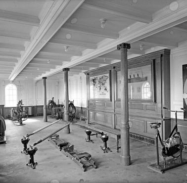 Sala fitness na Titanicu, 1912