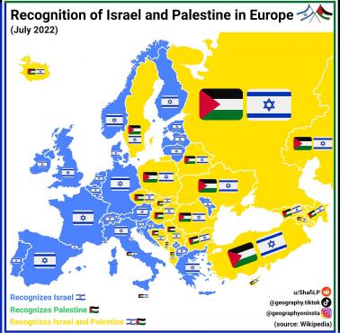 Międzynarodowe uznanie Izraela i Palestyny w Europie, 2022