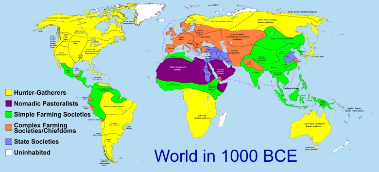 Mapa świata w 1000 roku p.n.e