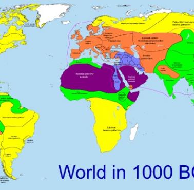 Mapa świata w 1000 roku p.n.e