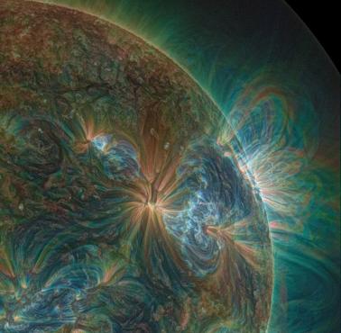 Widok na Słońce w ultrafiolecie