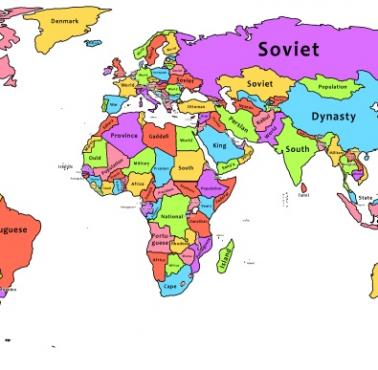 Najczęściej używane słowo w każdym kraju na stronie wikipedii