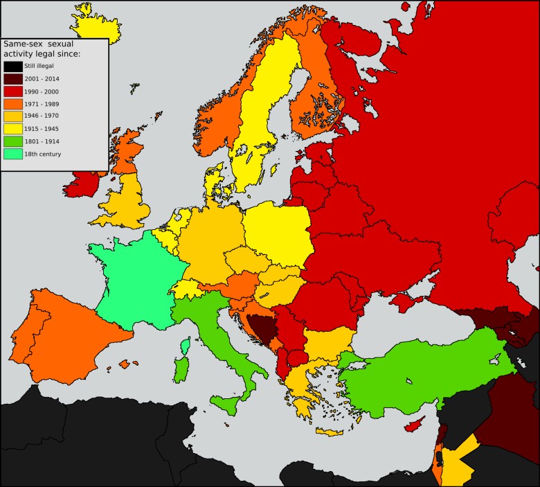Decriminilization of homosexuality by country