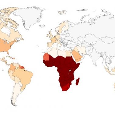 Procent czarnoskórych mieszkańców na świecie