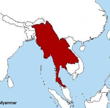 Maksymalny zasięg Mjanmy (Birmy)