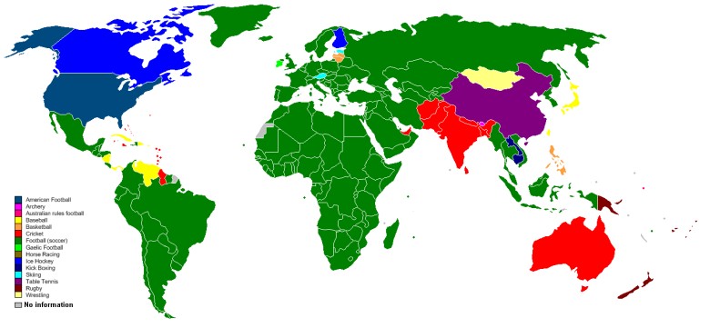 Najpopularniejszy sport w każdym kraju, 2006