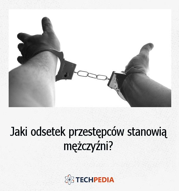 Jaki odsetek przestępców stanowią mężczyźni?