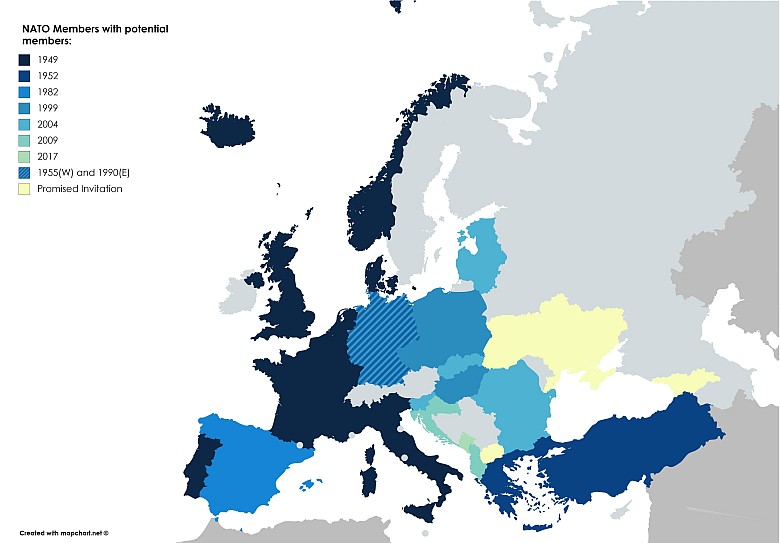 Etapy rozszerzania NATO i państwa kandydujące do Paktu