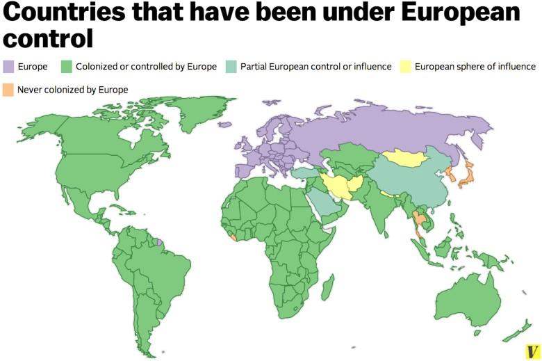 Kraje, które były pod europejską kontrolą