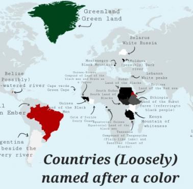 Kraje (luźno) nazwane po kolorze