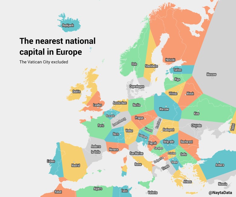 Do których europejskich jest najbliżej (bez Watykanu)