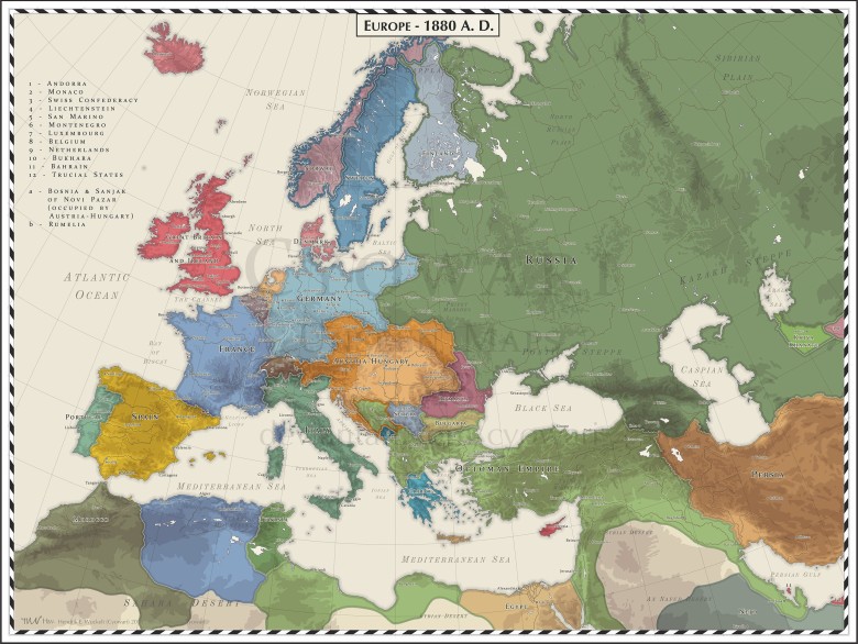 Europa w 1880 roku
