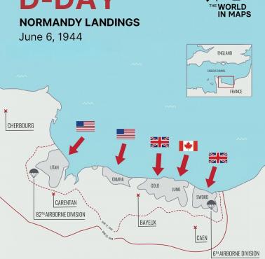 Lądowanie Aliantów w Normandii (D-Day) w liczbach, 1944