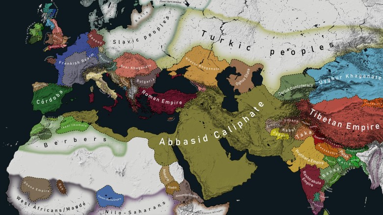 Stary świat (Europa, Afryka, Bliski Wschód i Indie) 769 rok n.e.