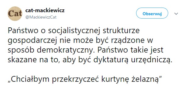 Państwo o socjalistycznej strukturze gospodarczej nie może być rządzone w sposób demokratyczny. ...