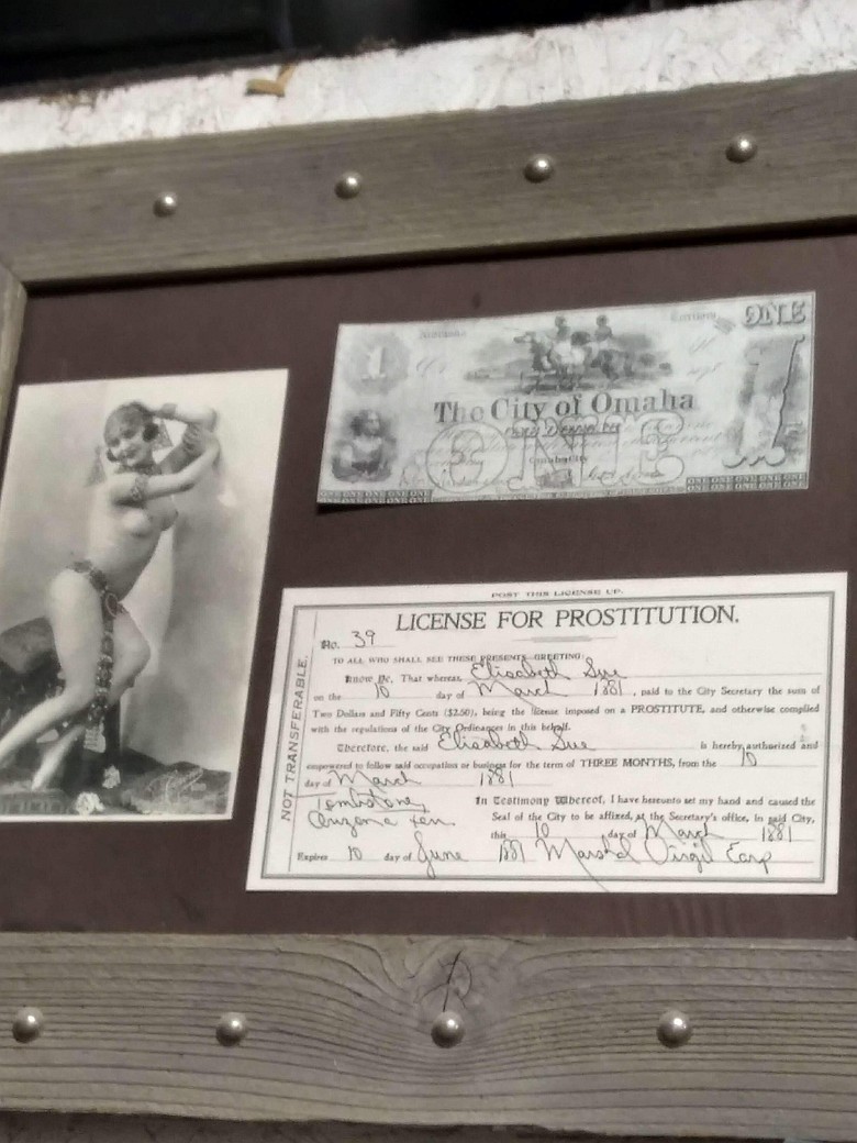 Licencja dla pań parających się najstarszym zawodem świata, Omaha, USA, 1881