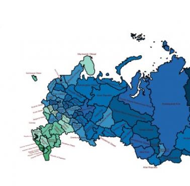 Najniższe temperatury kiedykolwiek odnotowane w Rosji (z podziałem na regiony)