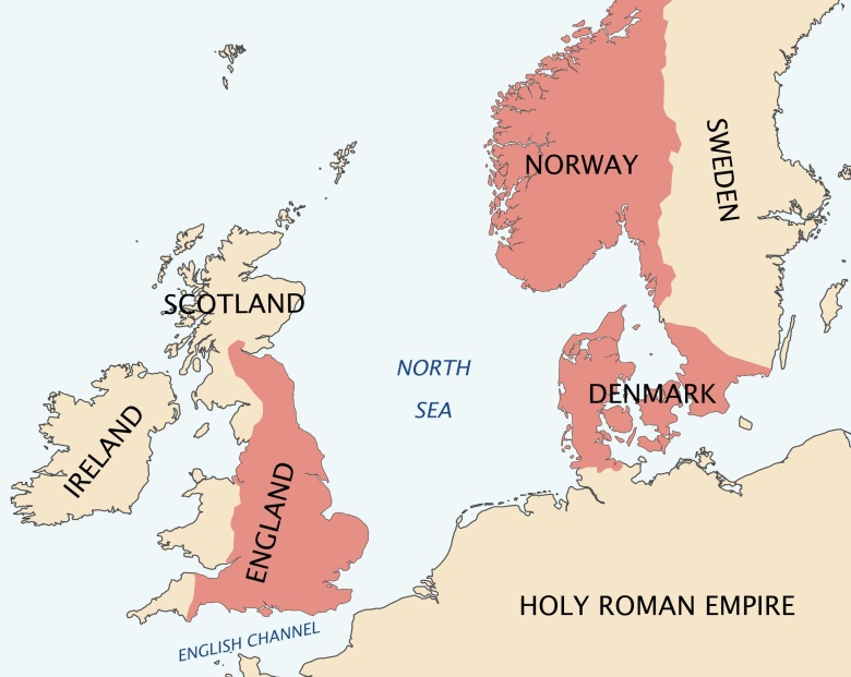 Imperium Morza Północnego 1013-1042 (znane również jako Imperium Anglo-Skandynawskie)  Knuta Wielkiego